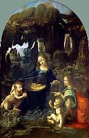 Leonardo da Vinci, Madonna of the rocks, virgin